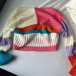 Colorful Striped Knit Sweater